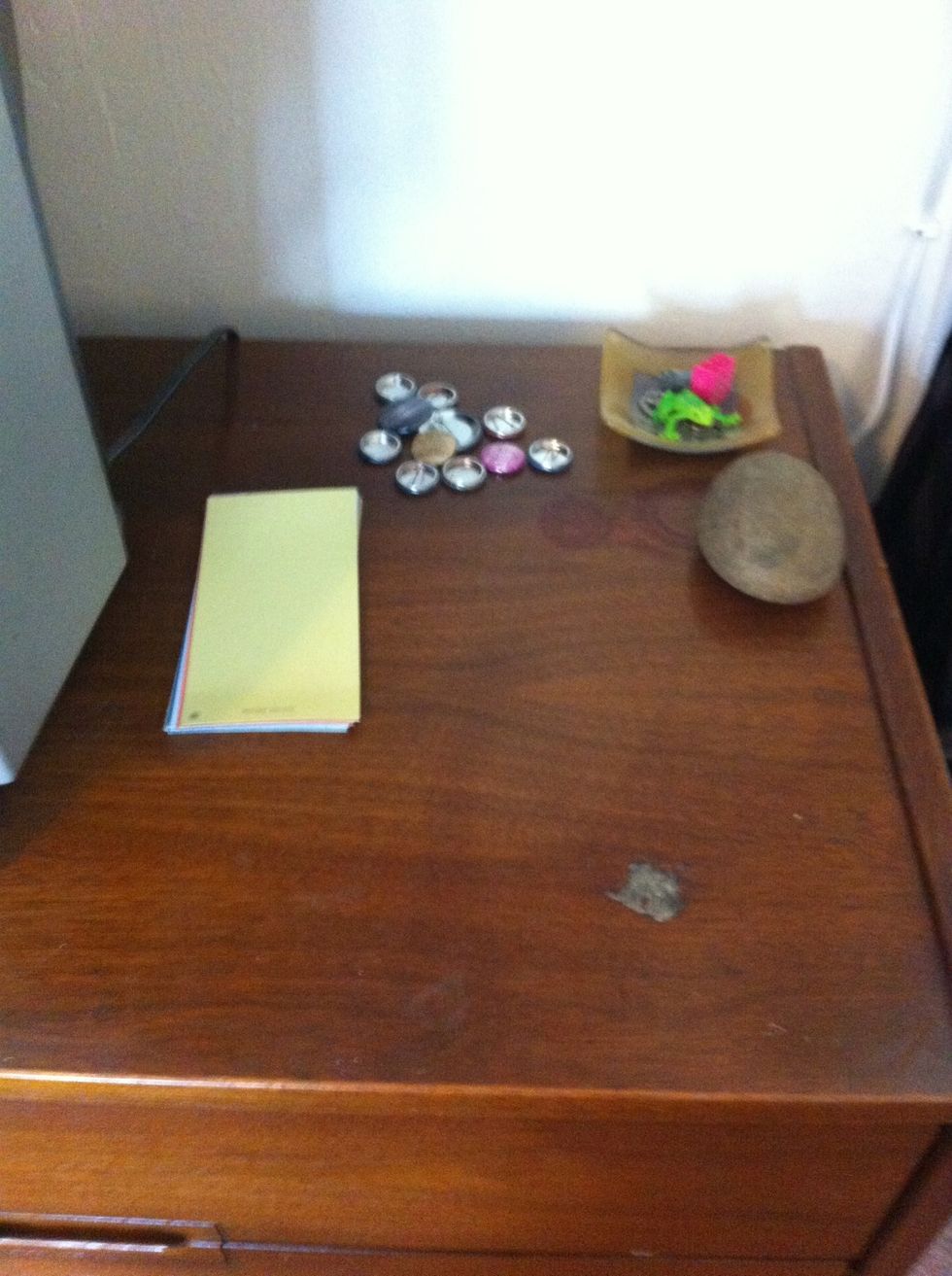 Little trinkets and such could probably just stay there, or could be moved to a box of trinkets if you have one.