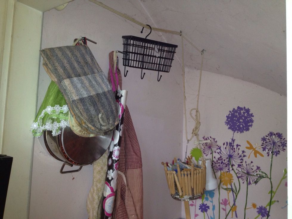 Living in a small house, I use the stairwell from my kitchen to the basemen as pantry.