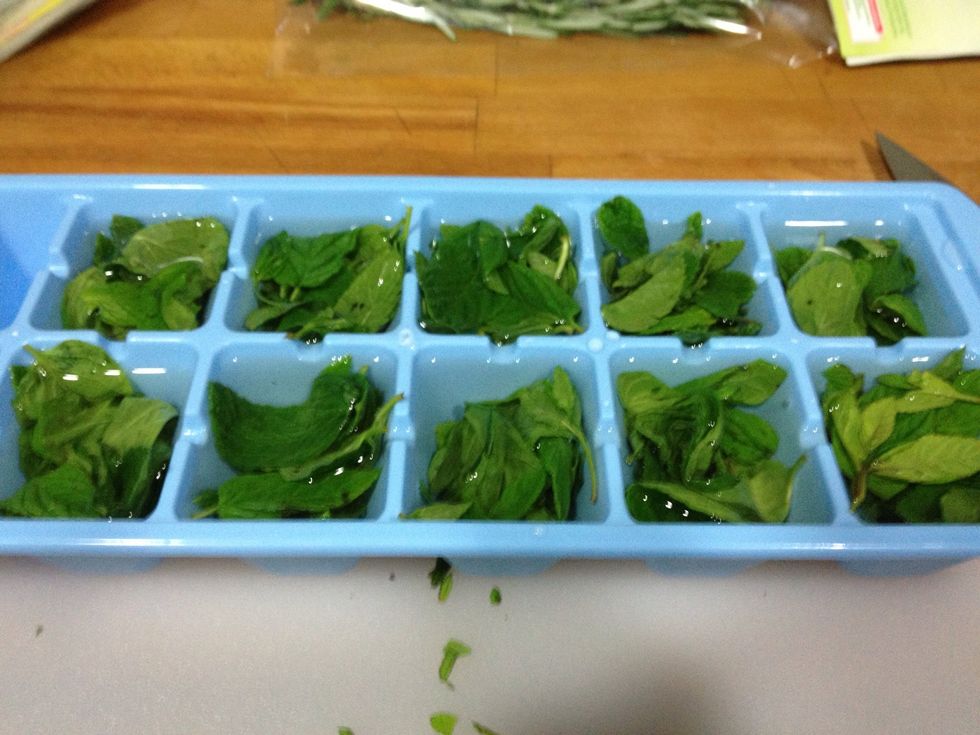 Llena de agua hasta 3/4.