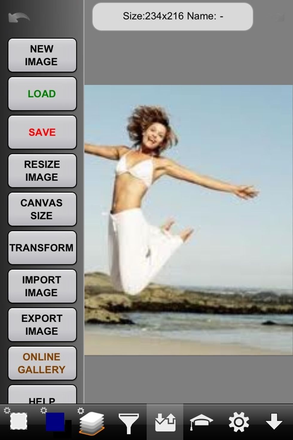 Load the image into the image editing program or app (ArtStudio in this case).