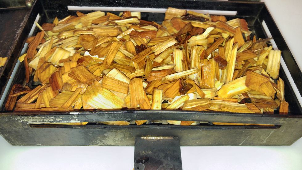 load them into the chip box. You'll want enough to fill the box, but not so much that the lid won't close.