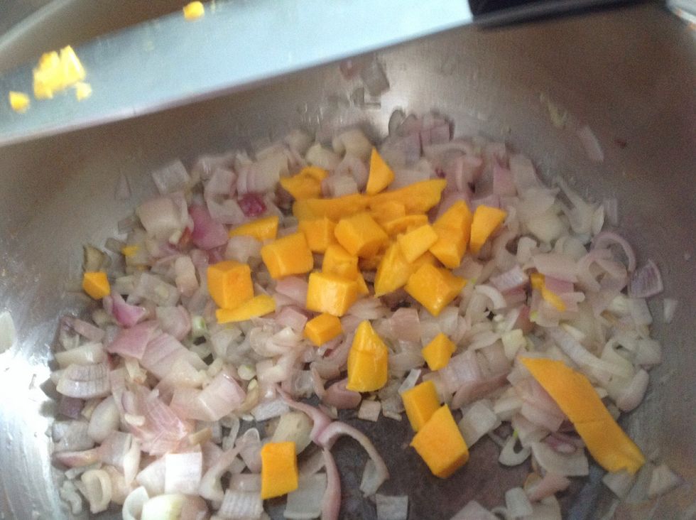 Lobbed into pot.