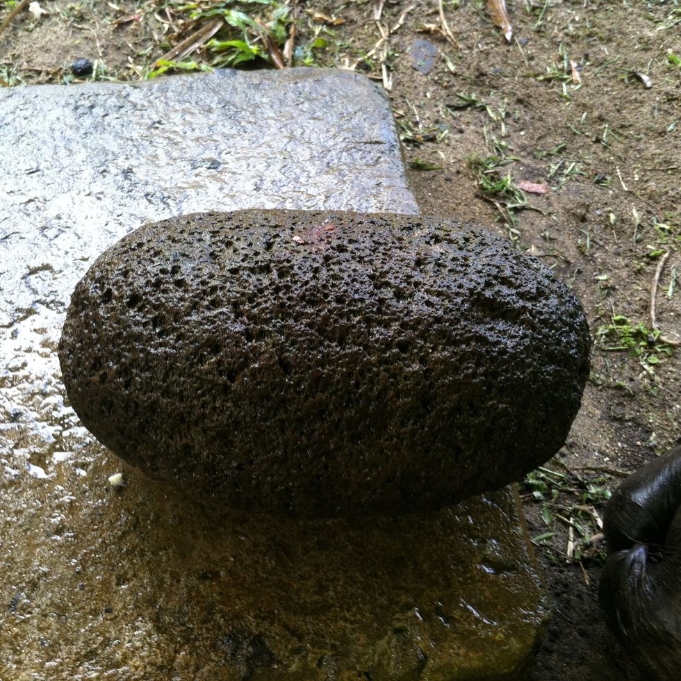 Locate a large rock or hammer.