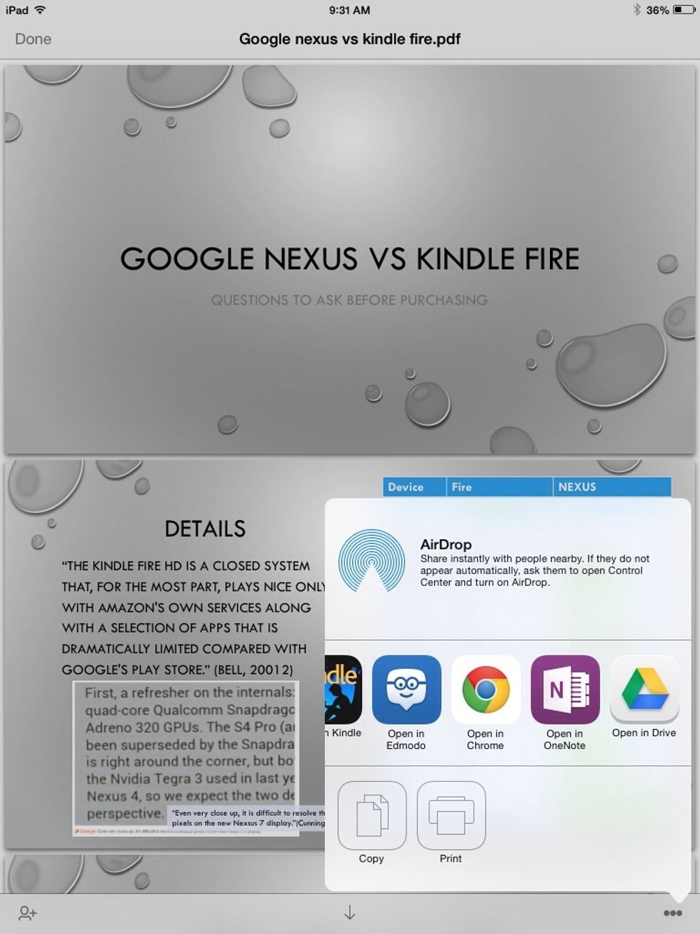 Locate and click on "Open in OneNote"