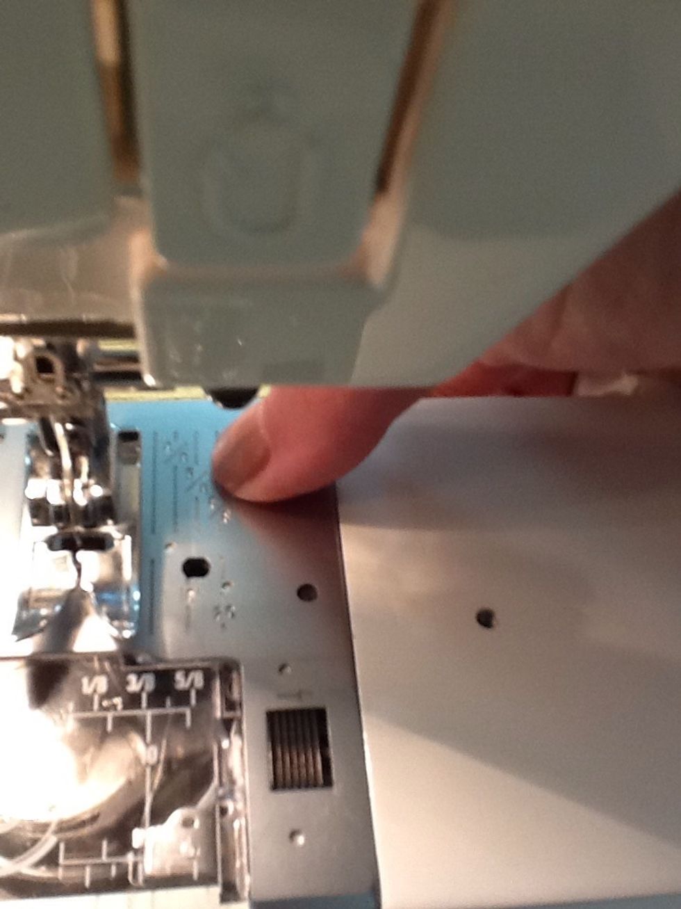 Locate the 5/8 mark on your needle plate