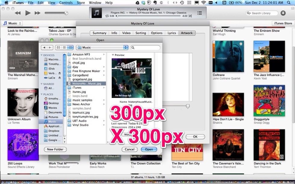 Locate the file you created on your computer and import it into the dialog window.