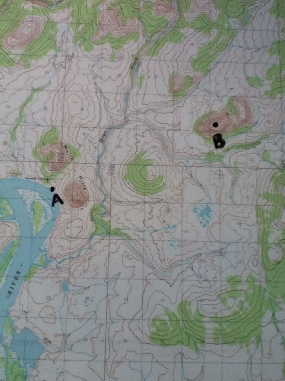 Locate where you want to go. (If it is a very long distance or very circuitous, you'll have to break it into smaller sections and repeat this process.)