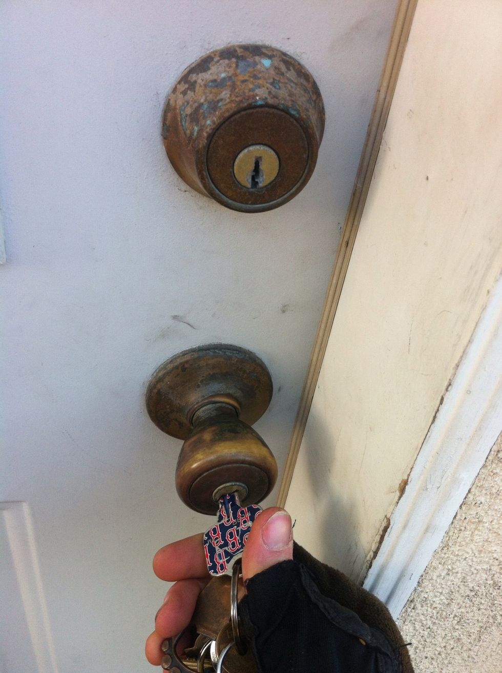 Lock the house. Congratulate yourself on locking the house. Try to remember If there is anything you are forgetting to bring with you today...