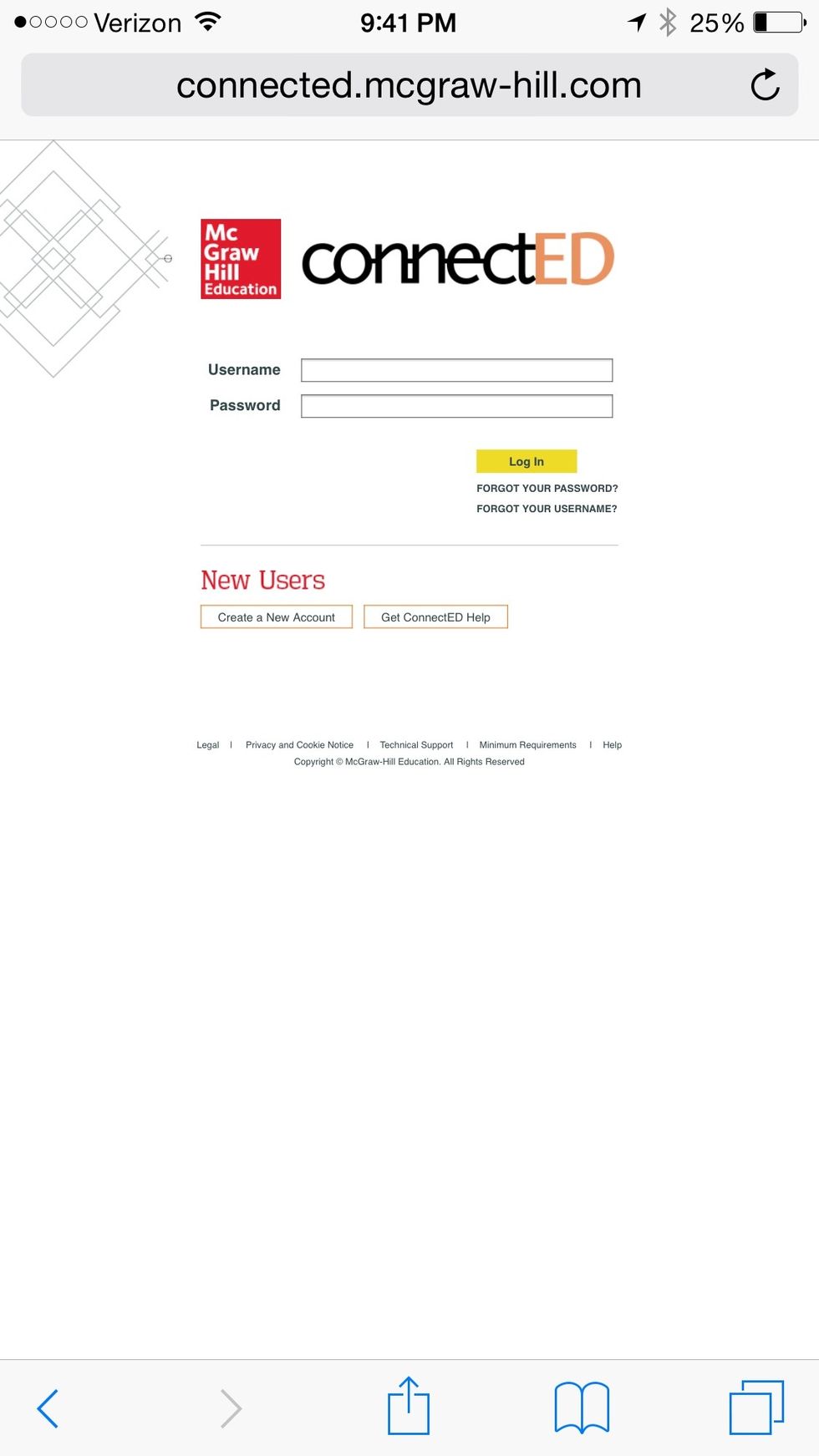 Login in to your ConnectEd account.
