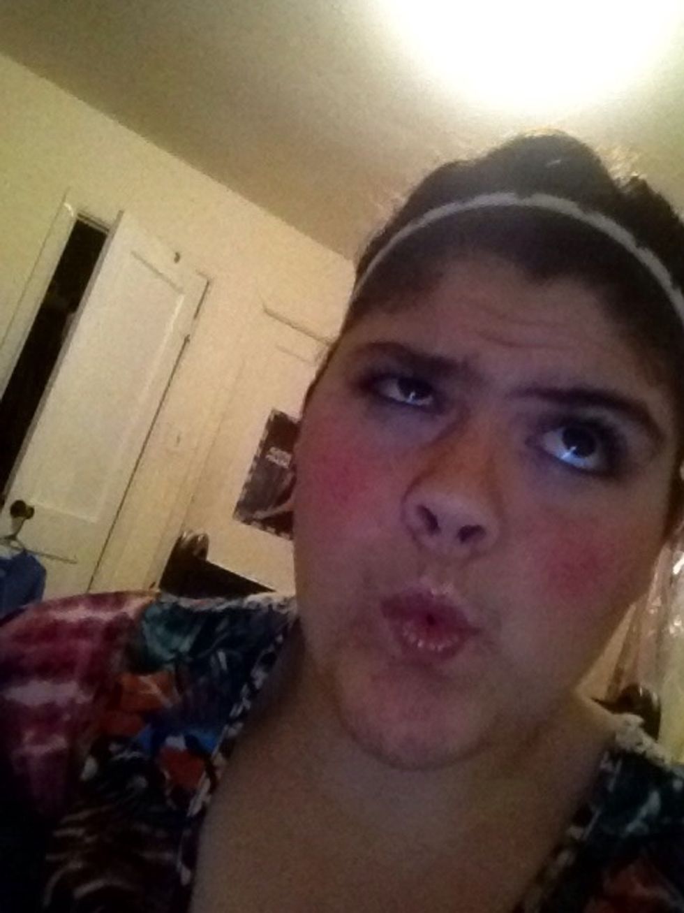 Lol what can I say! Well if you're not in the mood just make a crazy face look in the mirror and say you know what I don't care about anything as long as I'm happy! If you wanna make me mad then go!!!