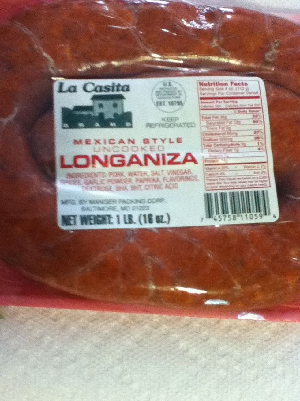 Longaniza is another traditional Mexican sausage (also made by Filipinos) which comes in a long coil. It's got a totally different flavor than chorizo.