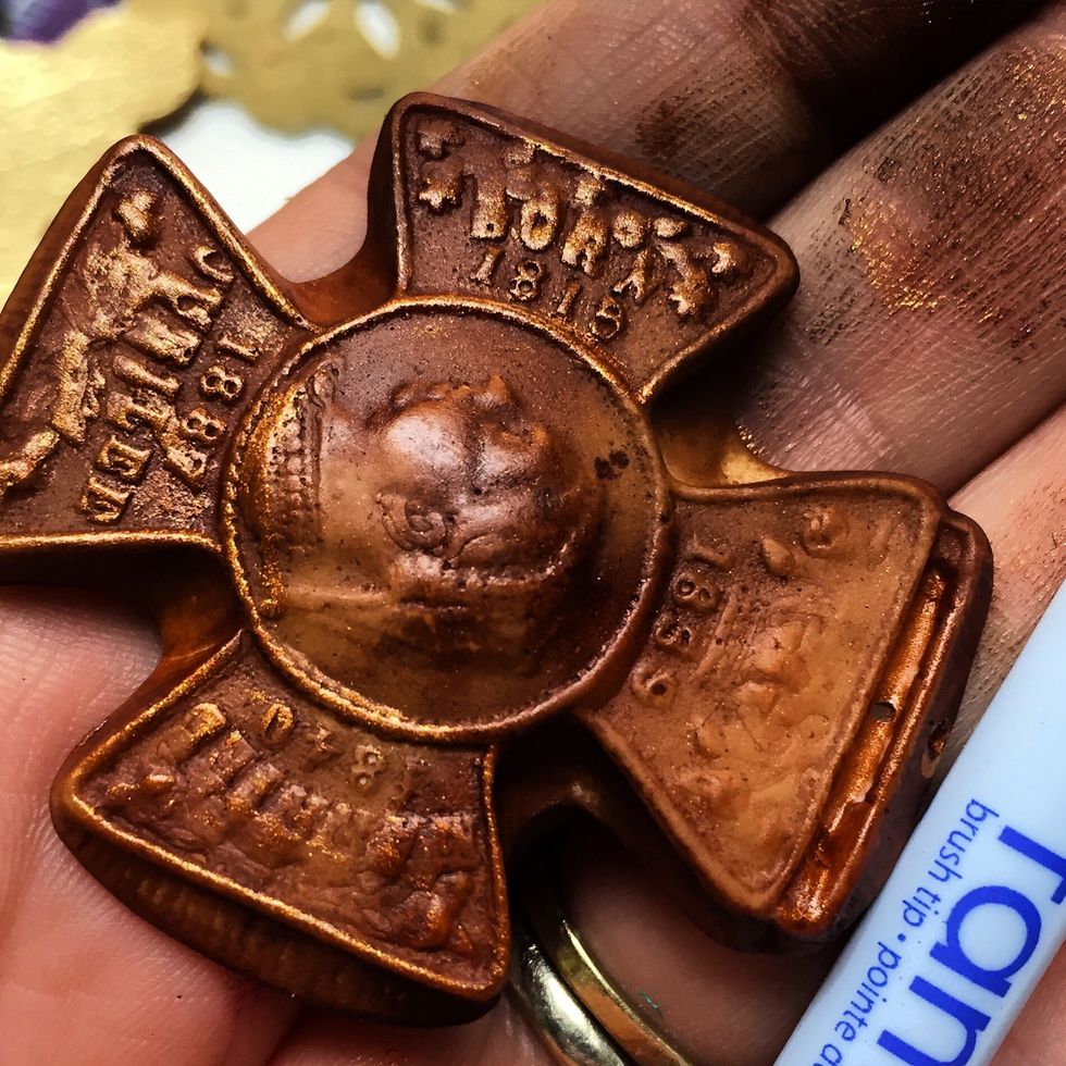 Look achieved after fully inking your pieces