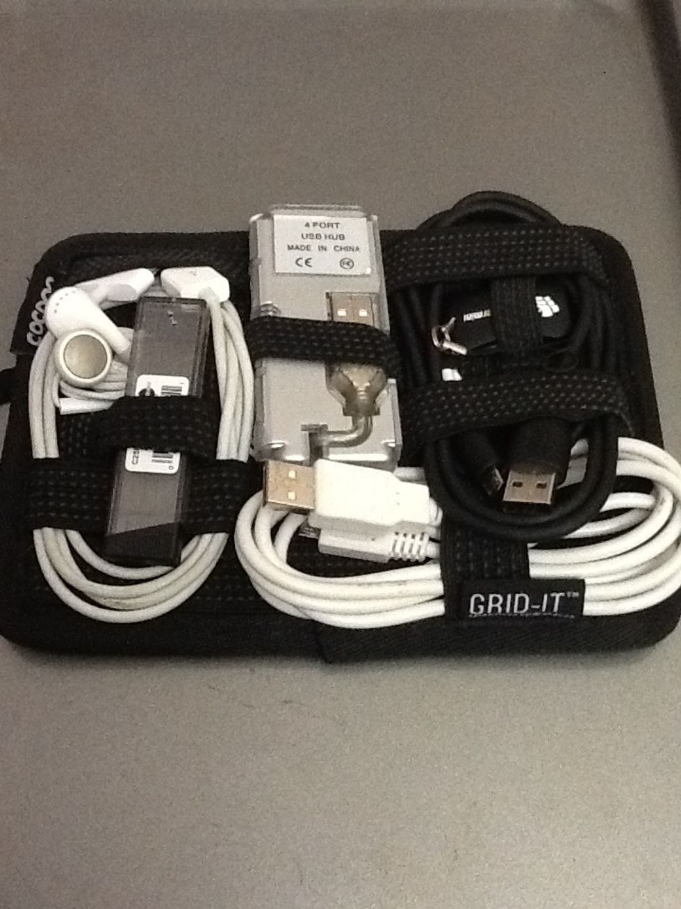 Look at how beautifully organized all this is! Now you can just slip the Grid-It into your bag, and pull it out whenever you need something from it!