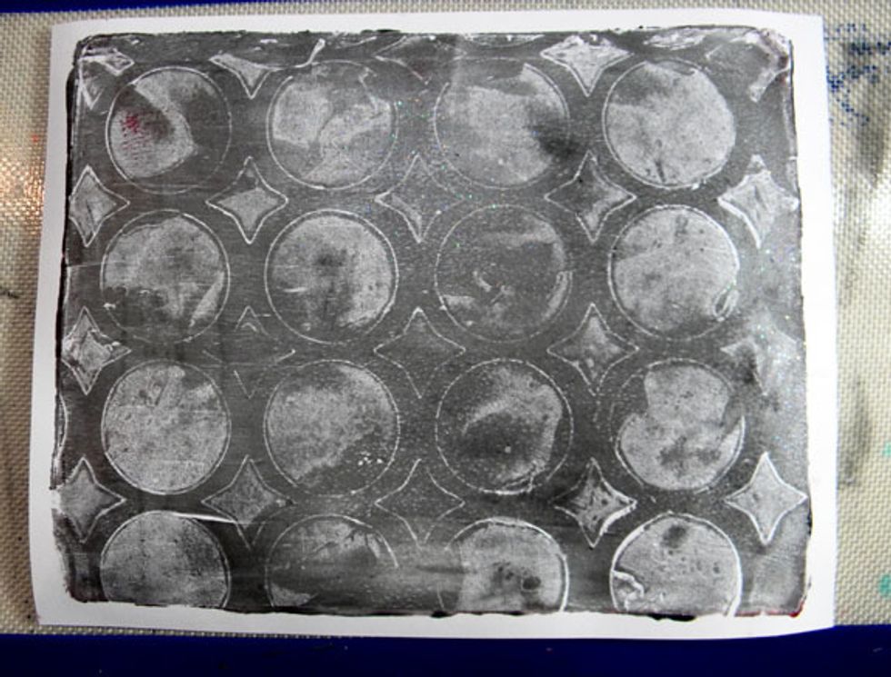 Look at how cool this print is!  I have to tell you that when I get out my Gelli Plate, I have to have a large block of time.  It is so addictive!