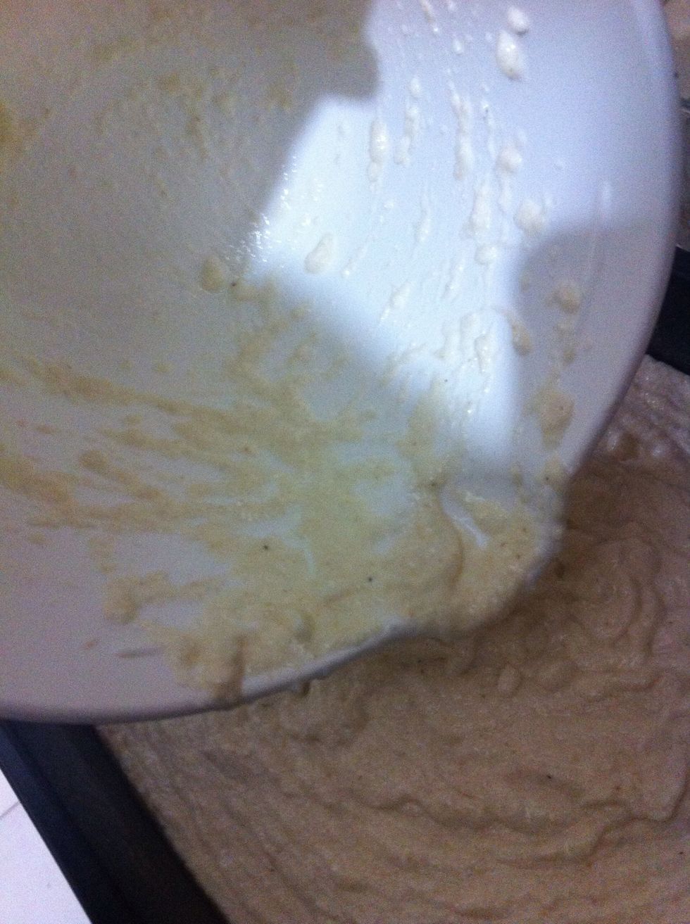 Look at that bowl, the batter hasn't stuck to the sides unlike cake batter. Thanx to yogurt