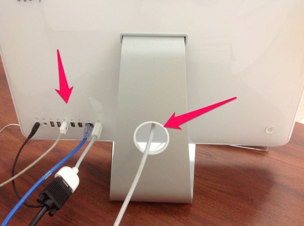 Look at the back of your computer and disconnect EVERYTHING. Of course, you might have more or less connected to your machine...just be sure to remove all of it!