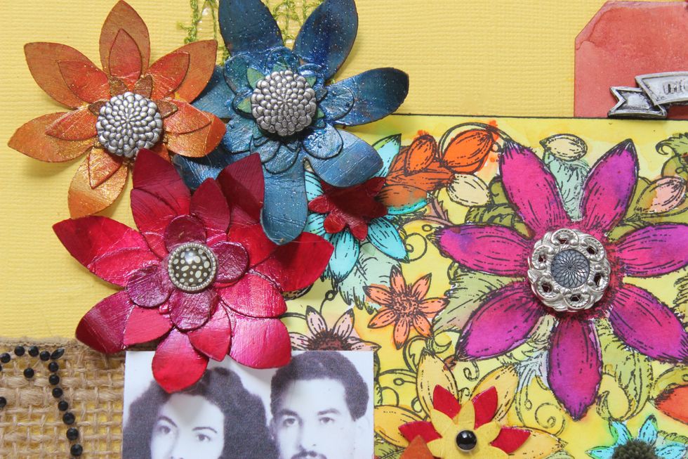 look at the vibrant colors and how great Art Anthology pairs with Heartfelt Creations!
