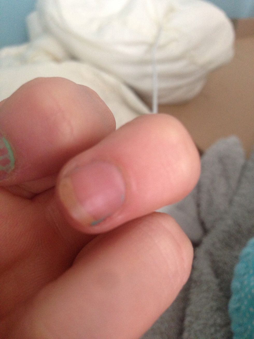 Look at this!!! Almost at the end of my finger!! Longest I've ever had them