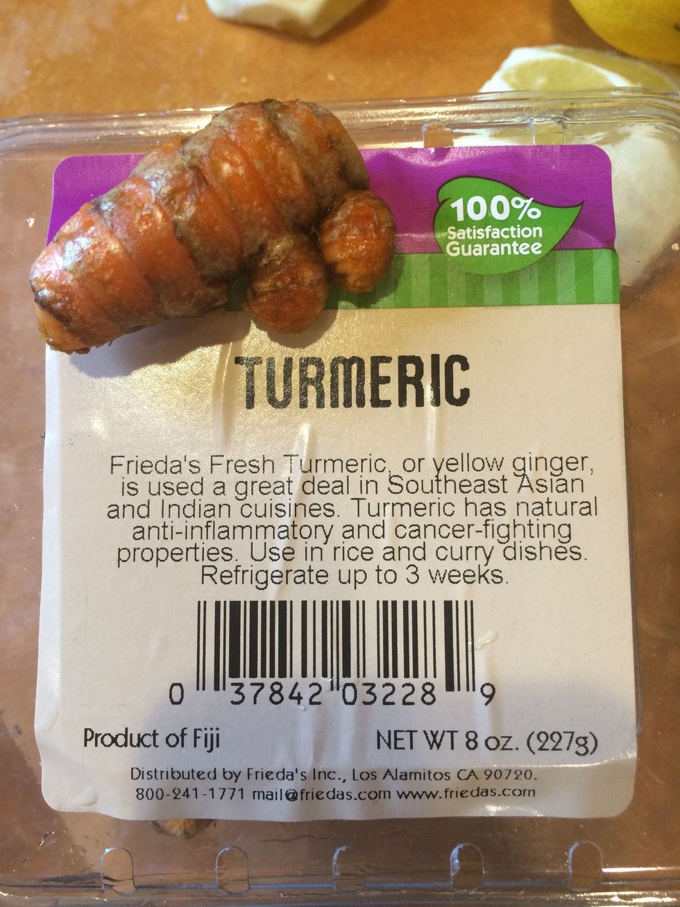 Look at those health benefits! Use 1-2 inch piece of turmeric.