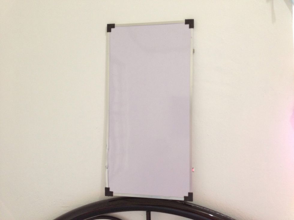 Look for a scrap tin roof or white magnet board.