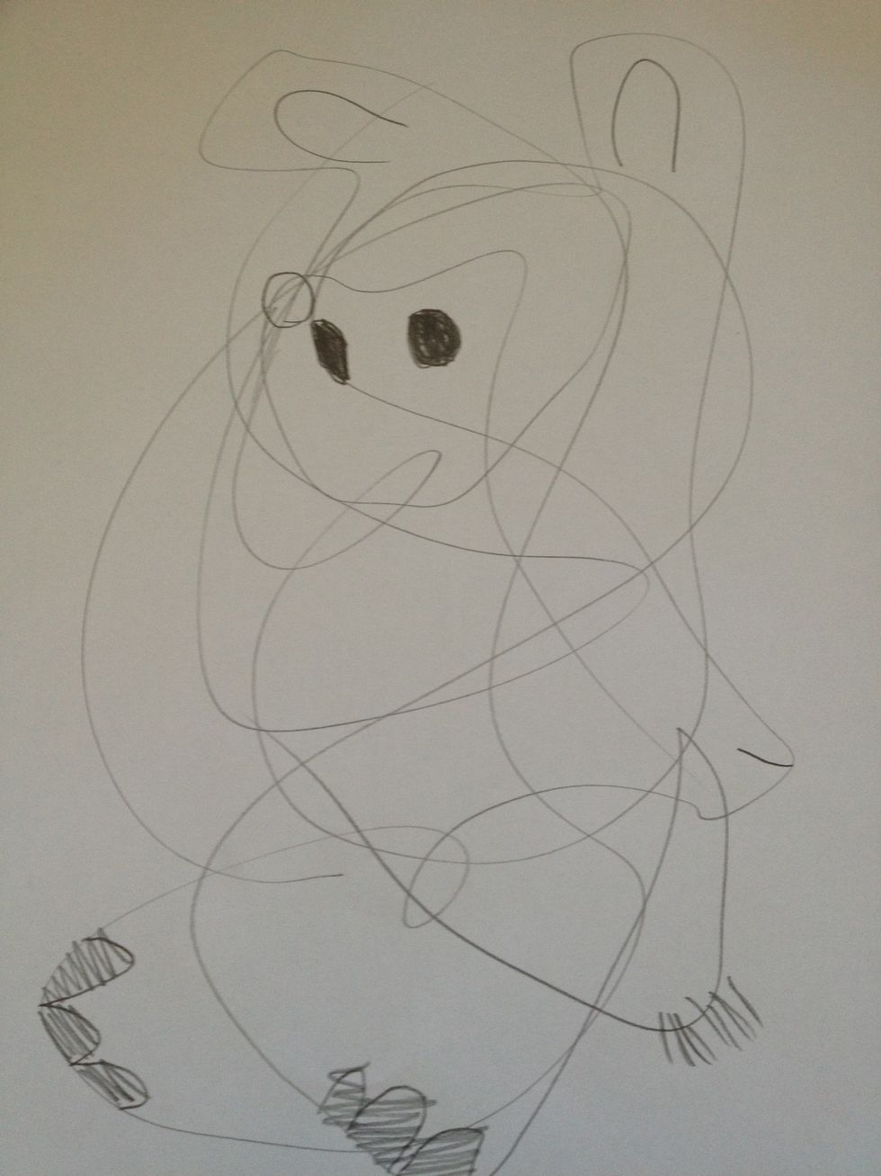 Look for parts that could be turned into body parts and draw them on