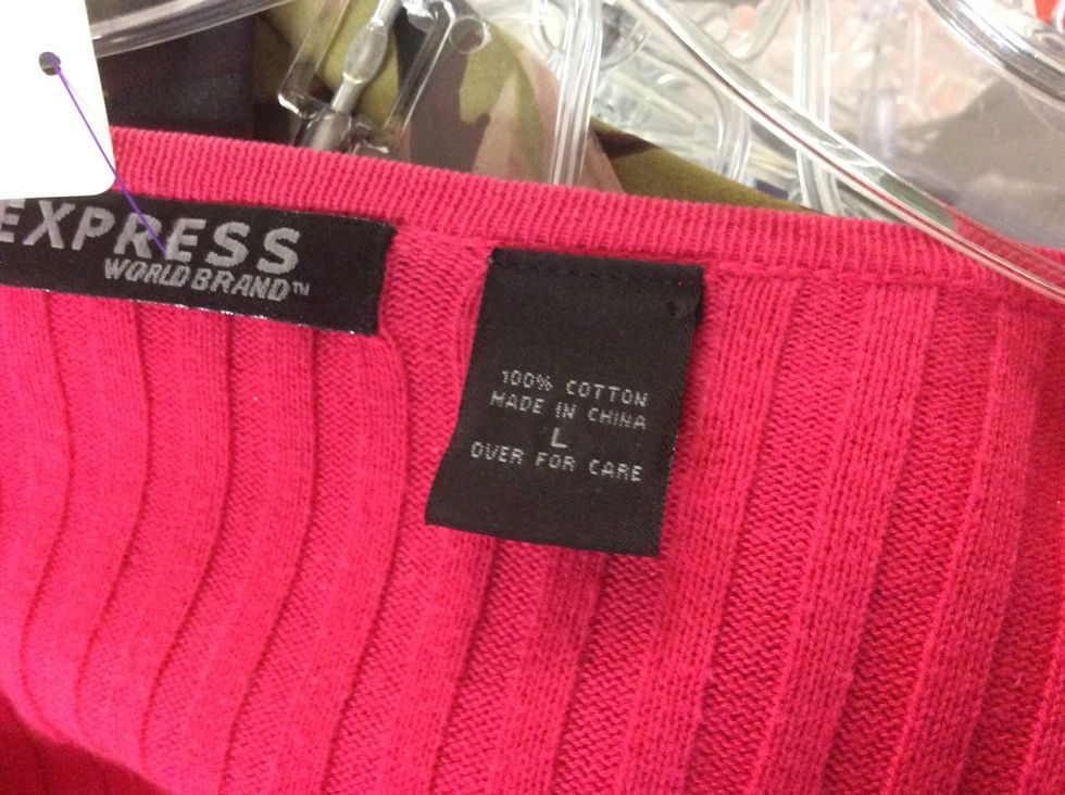 Look for size on the shirt