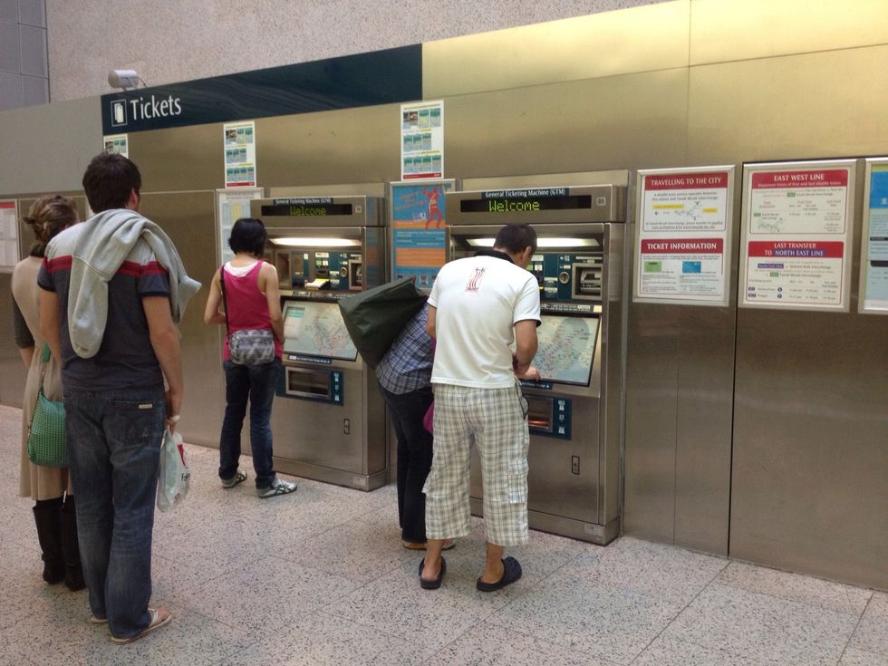 Look for the General Ticketing Machine, which is located at a hidden corner of the platform. Here you can buy a standard ticket for your journey