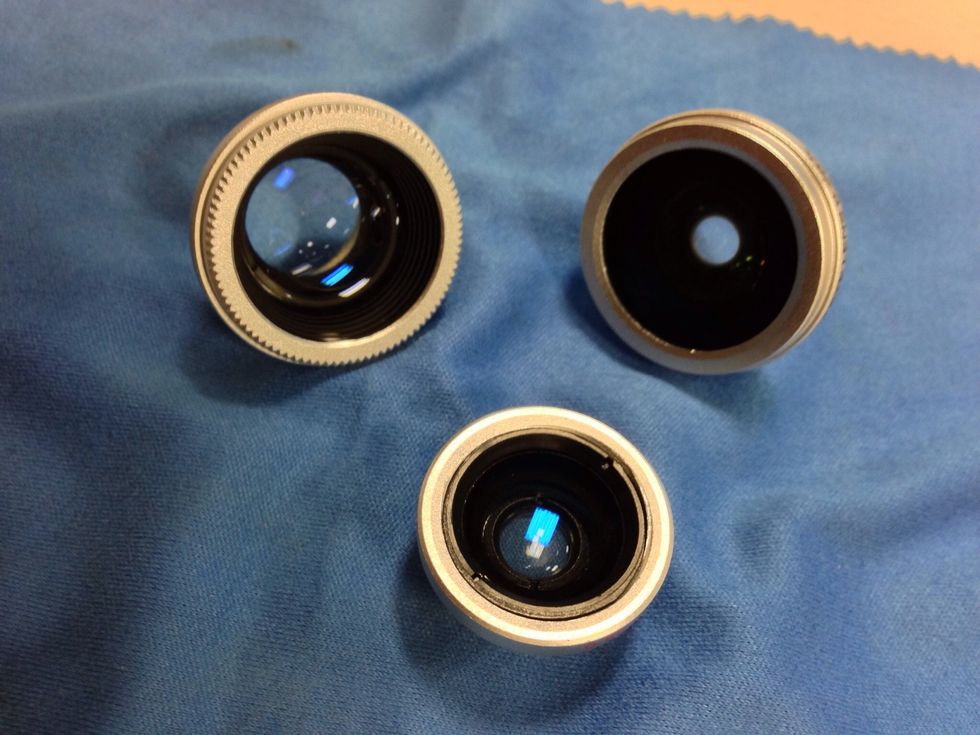 Look for these lenses they cost about $50 for the set or $20 each and you get a 0.28x Fisheye, 2x Telephoto lens, 0.68x Wide angle lens and a Macro lens which is part of the Wide angle