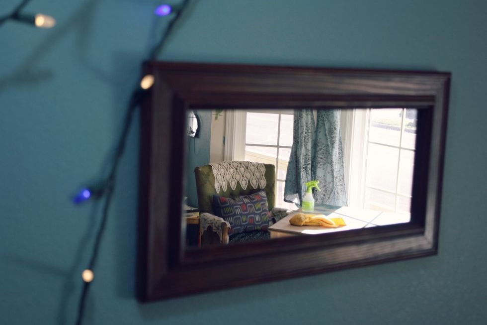 Look how clean and shiny it is! This cleaner is slightly streaky, but I prefer it over the more chemically store sprays.