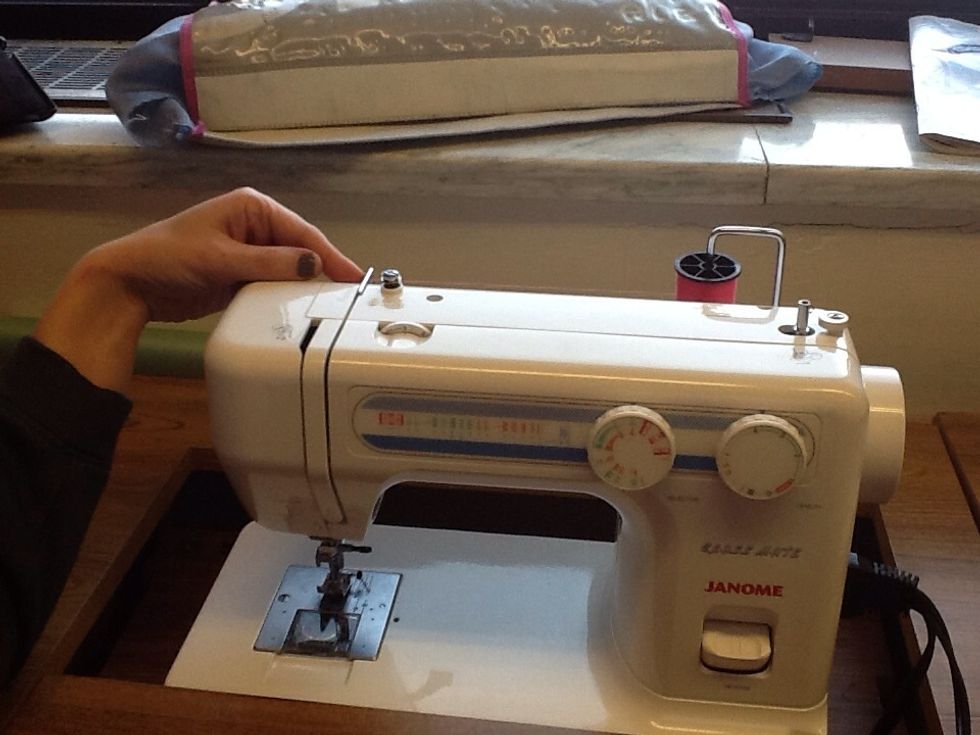 Look on the machine for arrows and pictures!
