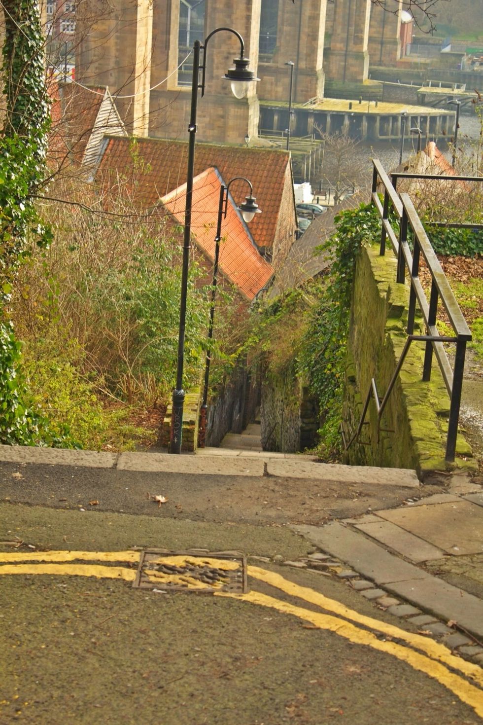 Looking down the Long Stairs