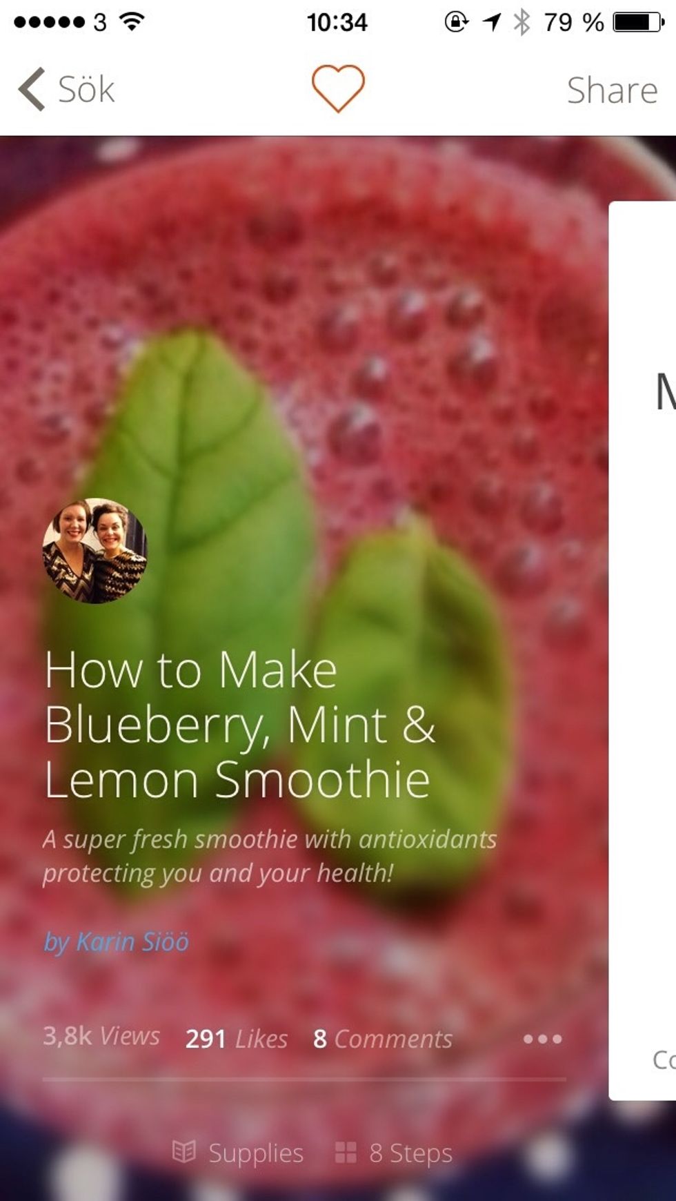 Looking for more ideas on smoothies? Have a look at this one, with blueberries and mint!