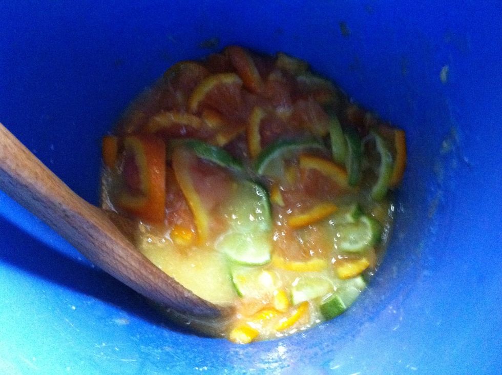 Looks like this. Add sprinkle of salt. The salt enhances the natural flavors.