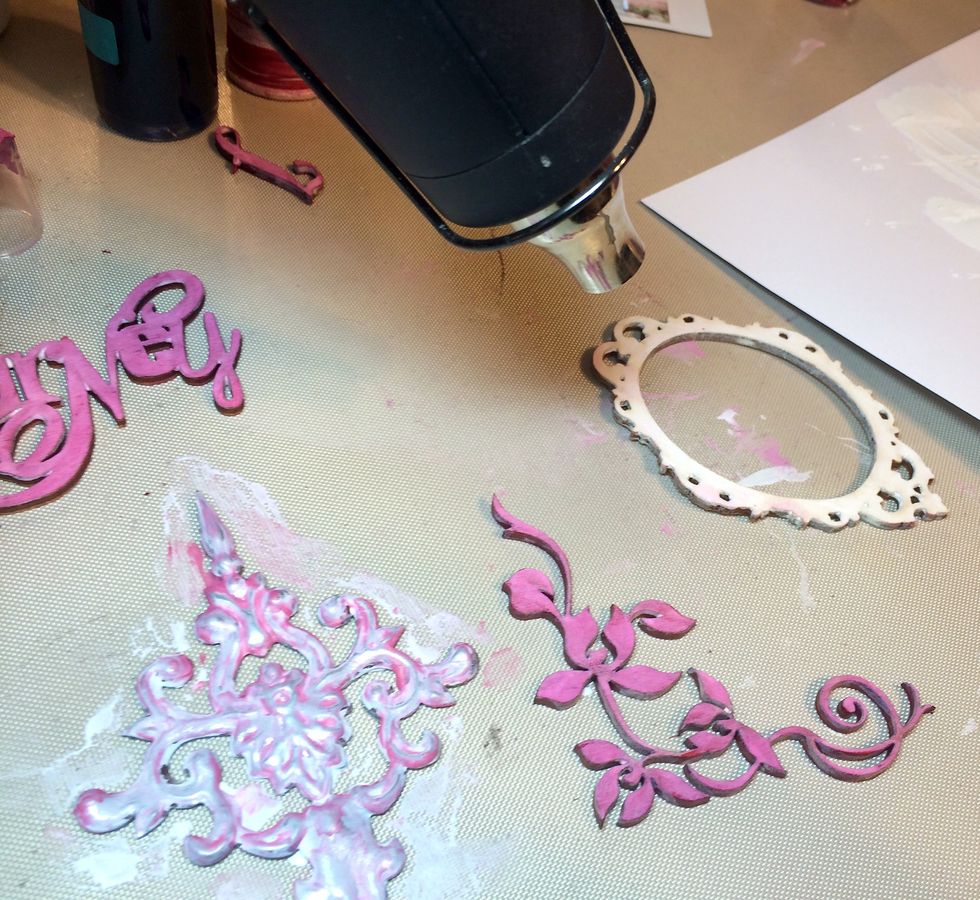 Looooove it! Now, I have that wood frame, from Melissa Frances, and I paint it white with the Immaculate Minx FIRST to see how it takes the Colorations.