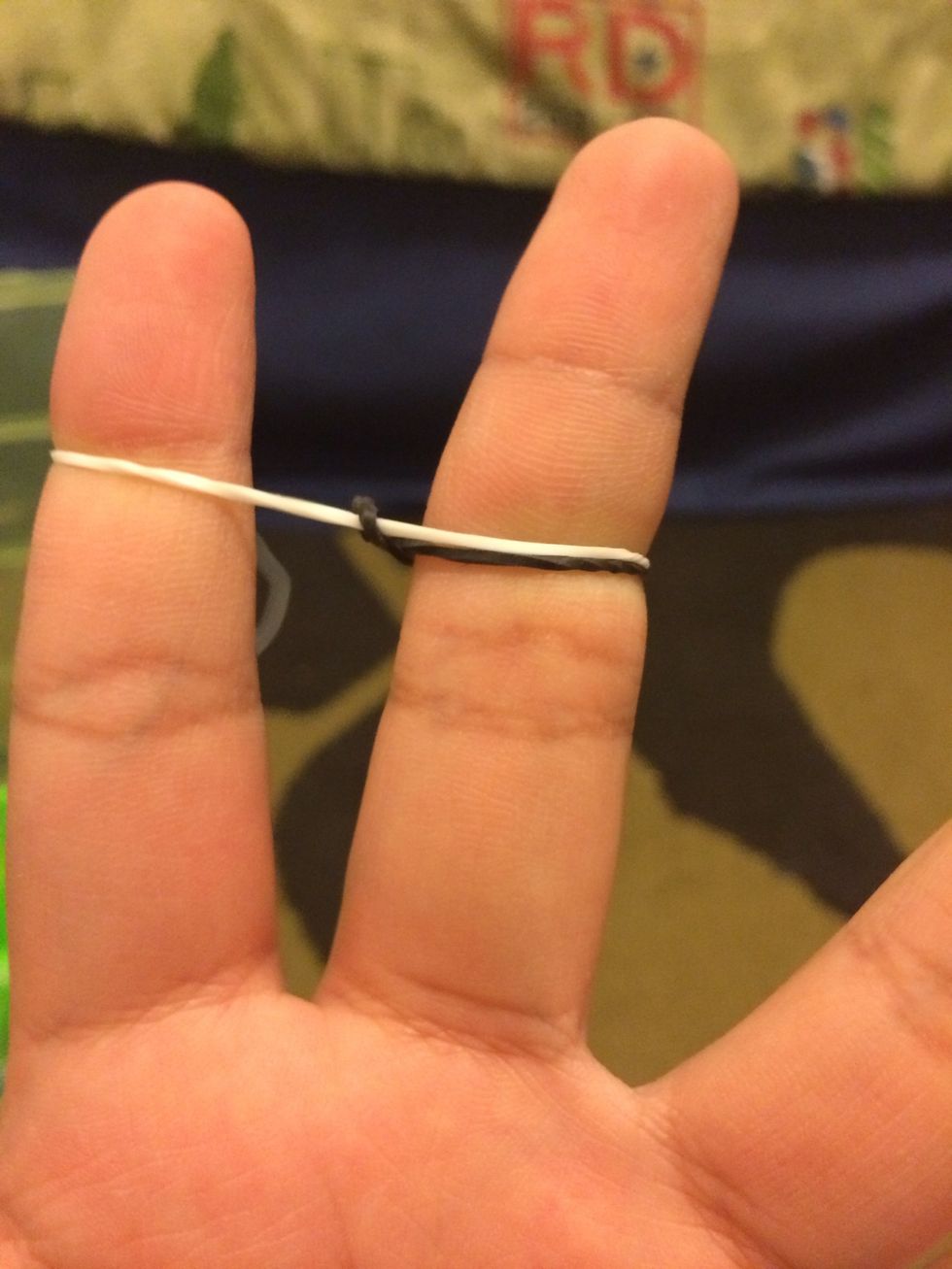 Loop the bottom band up and over