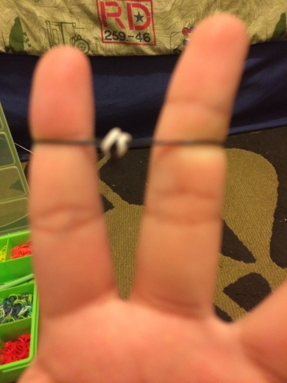 Loop the bottom band up and over