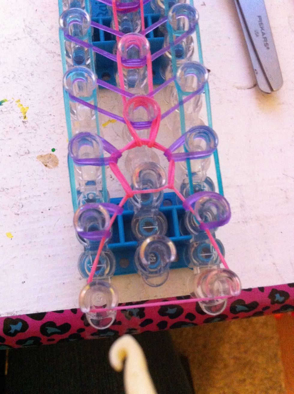 Loop the pink one straight up