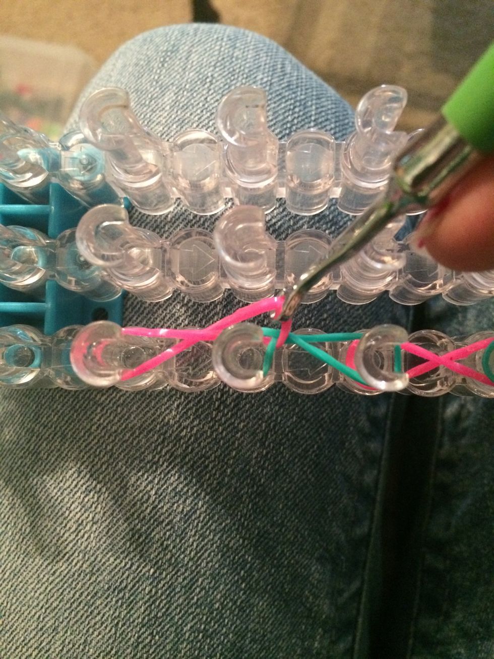 Looping it over the peg