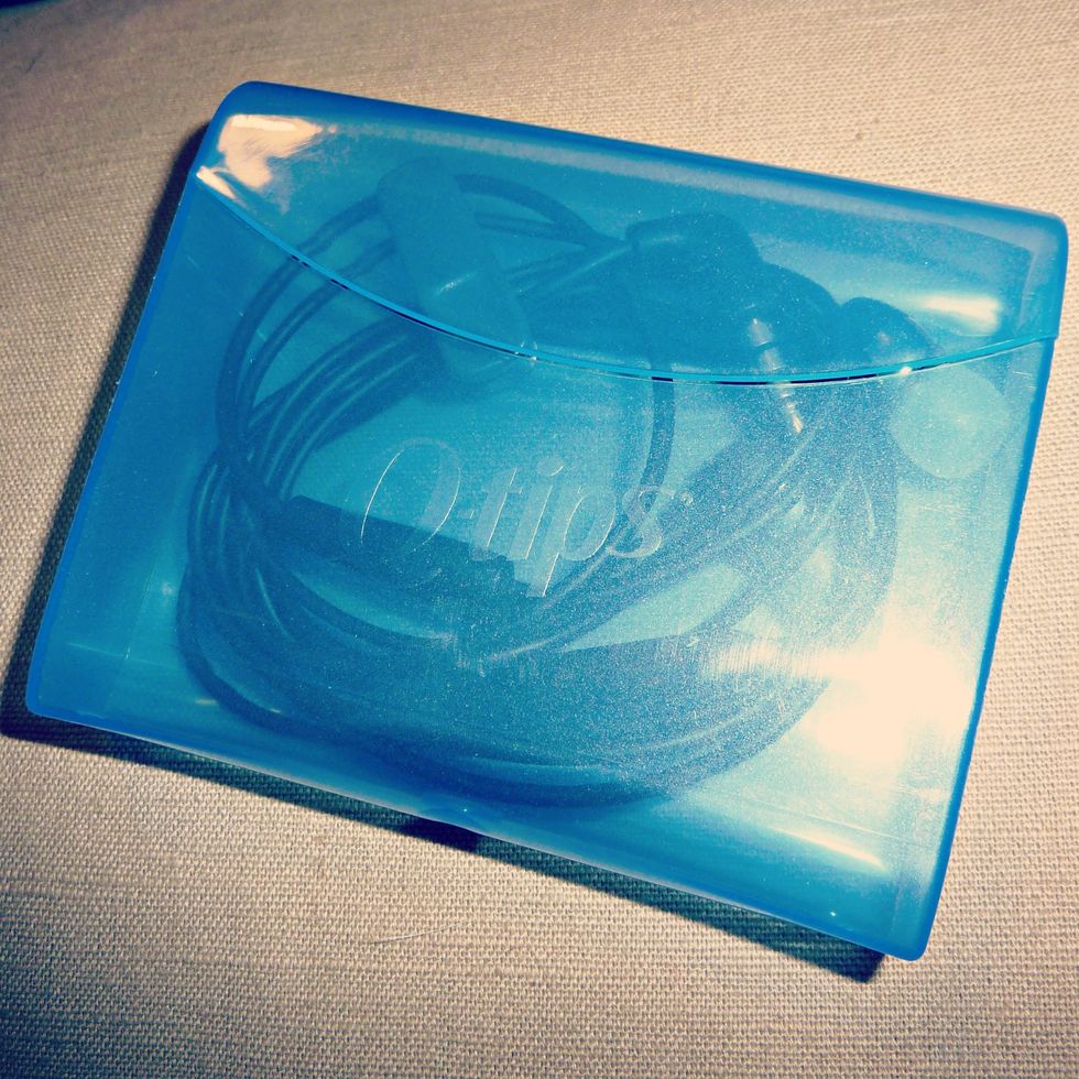Loosely coil your earbuds (winding them tightly can ruin them), & place in container. At this point your case is complete- they're protected, tangle free, and ready to throw in your backpack or purse.