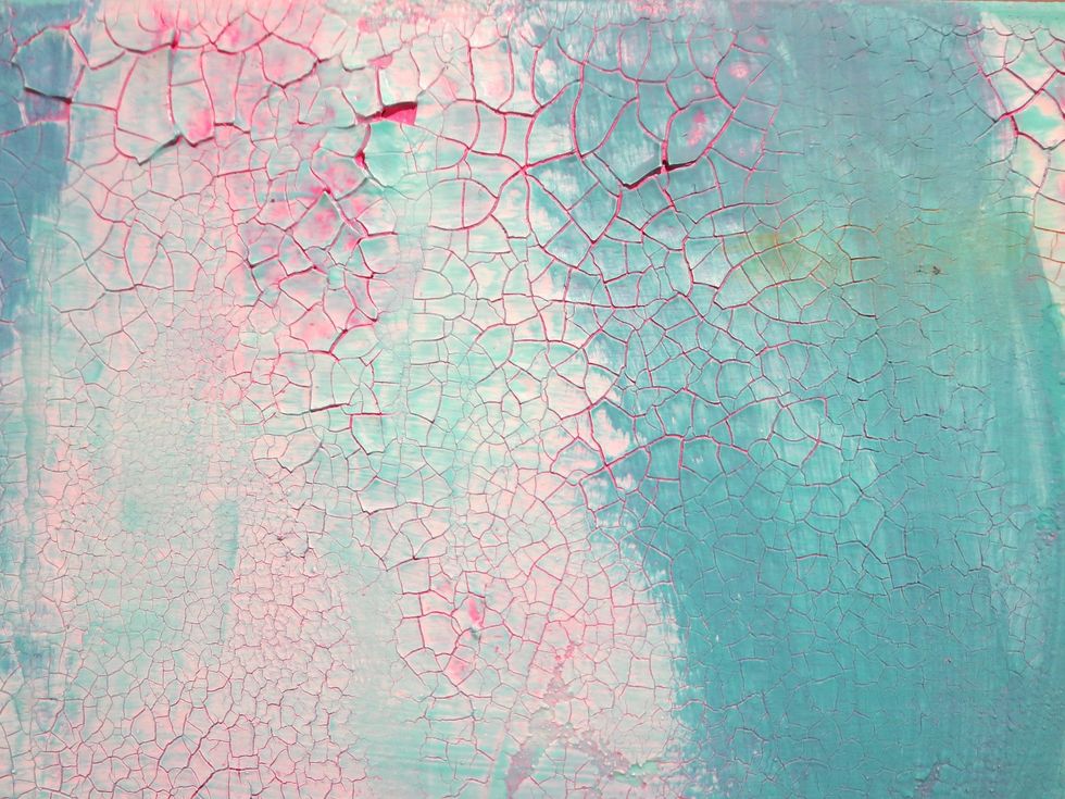 Love, love, love the pink inside the crackles.