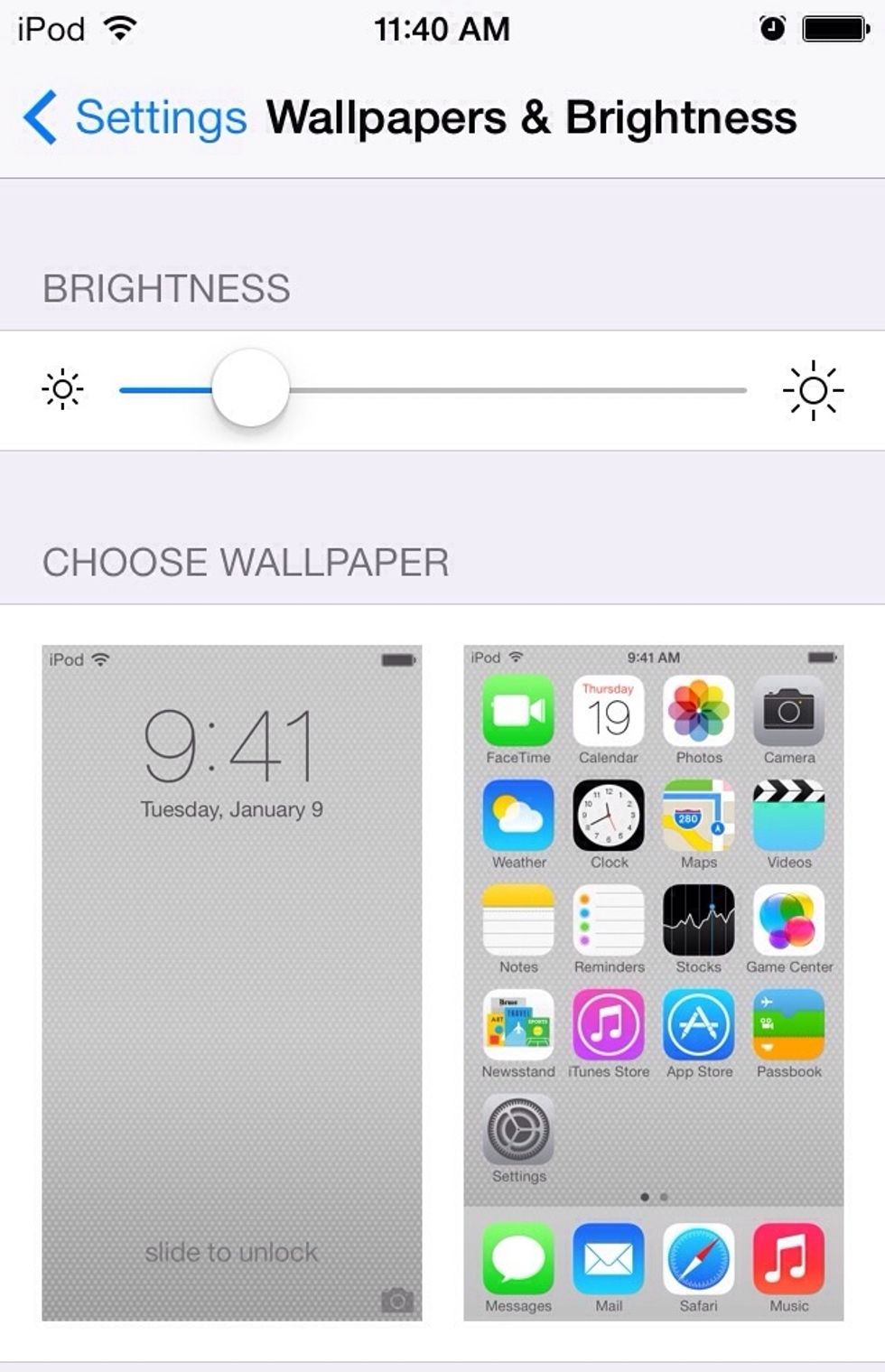 Lower that brightness. iOS 7 is a whole lot brighter than previous iOS versions, so the screen can be turned down. Eyes worldwide will thank us.