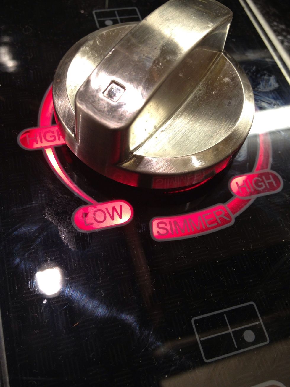 Lower the heat to a simmer.