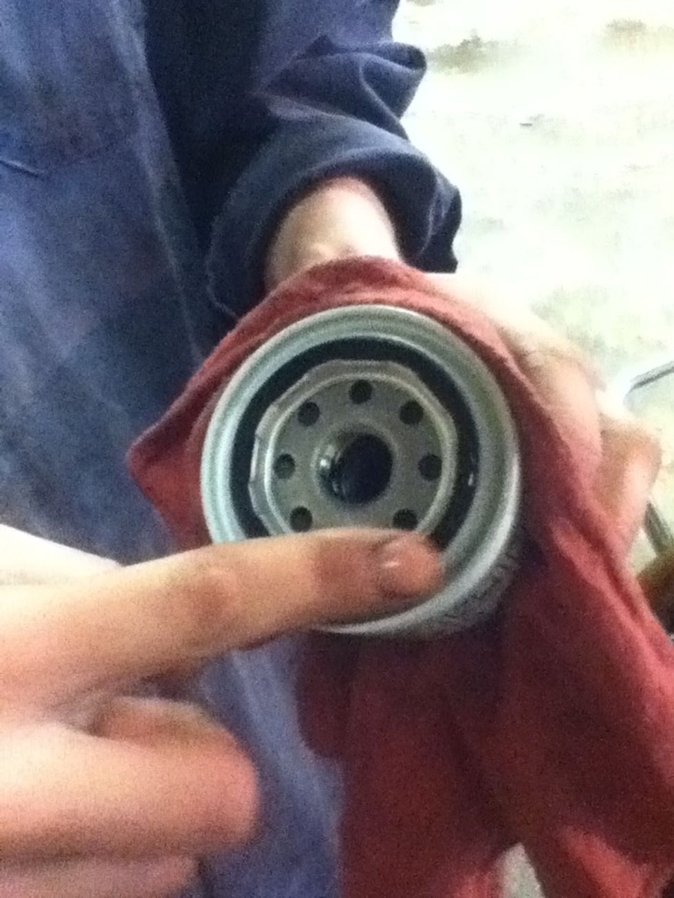 lube the new filter with oil to set the seal