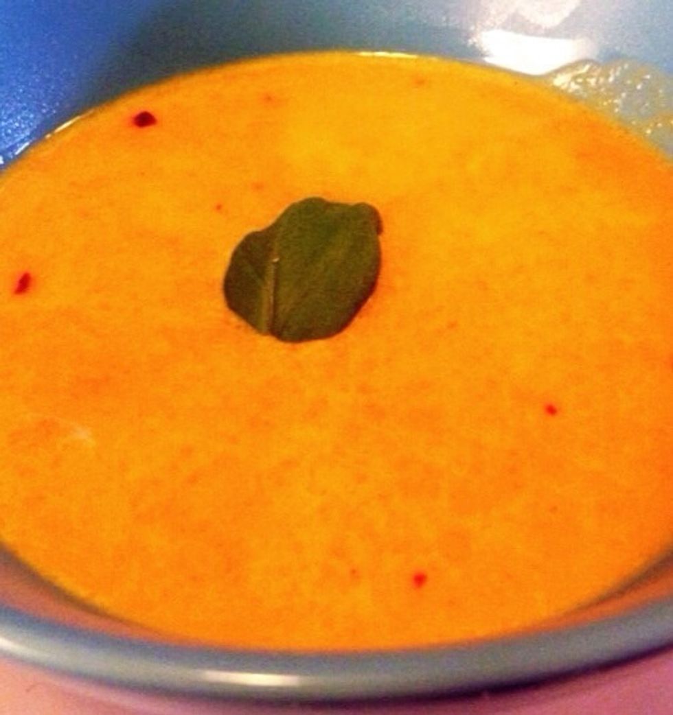 Lunch/dinner is ready! This was perfect for a sore throat, and so easy to make!