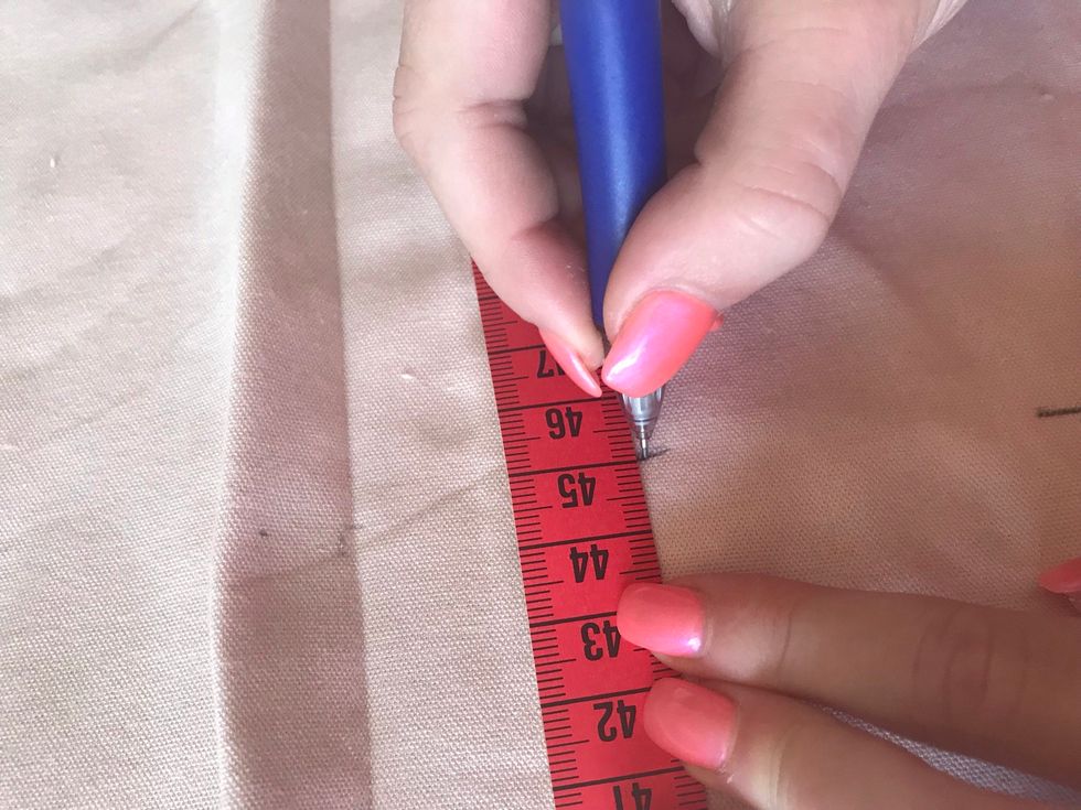 M\u00e4t 45 cm p\u00e5 l\u00e4ngden