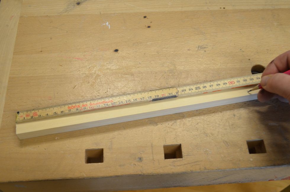 M\u00e4t och markera 2st 320 mm, 1st 250 mm, 1st 180 mm & 1st 110 mm