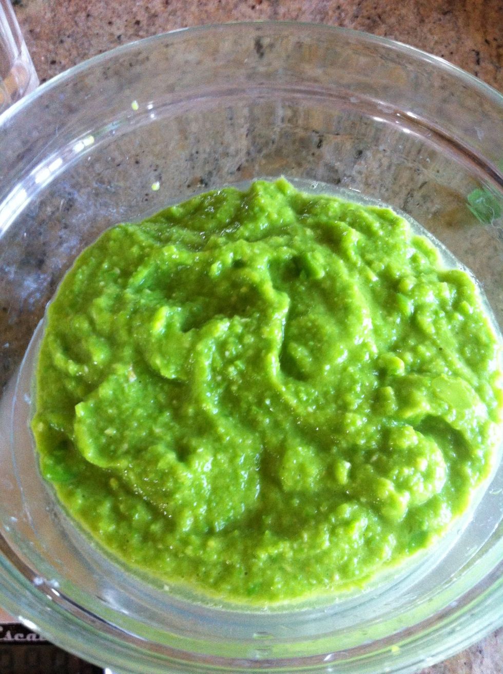 Made about 11 ounces of pur\u00e9e. You can add more oil later to change the consistency. Thin it for use in a salad dressing.