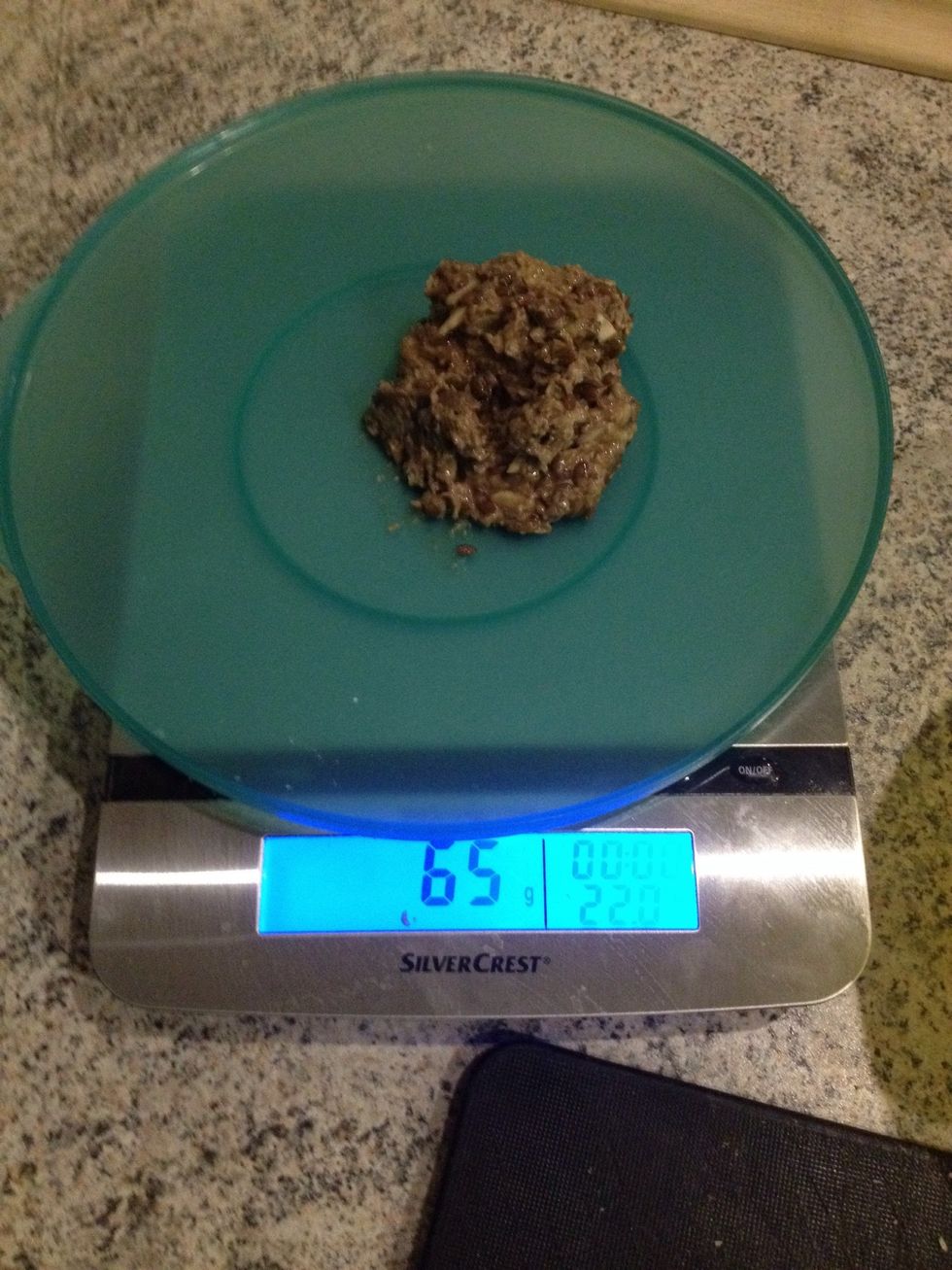 Make 12 buns at around 65 grams each.