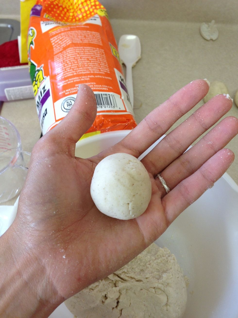 Make 16-18 small balls