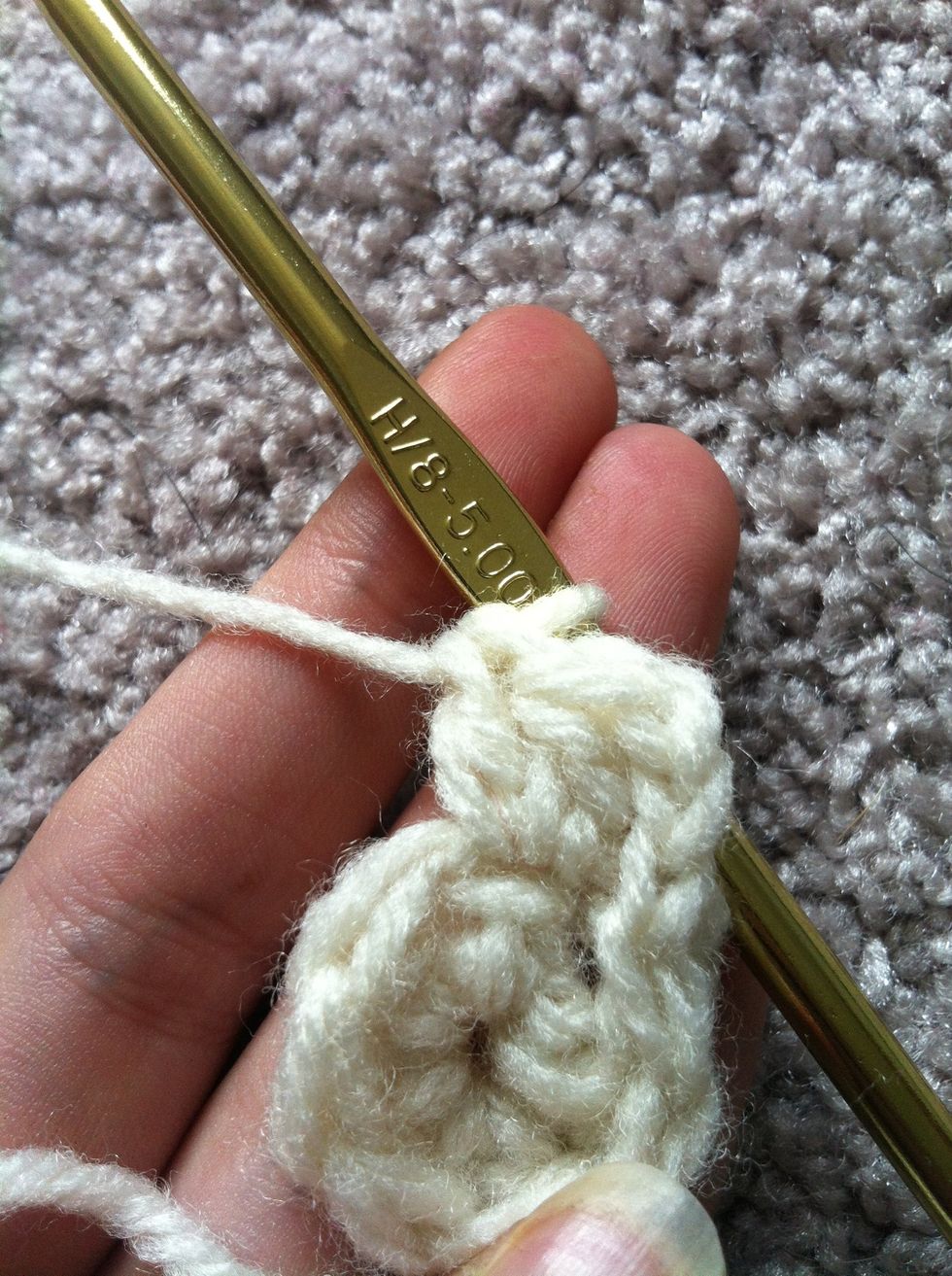 make 2 double crochet in this first stitch. keep going with 2 double crochet in each stitch around.